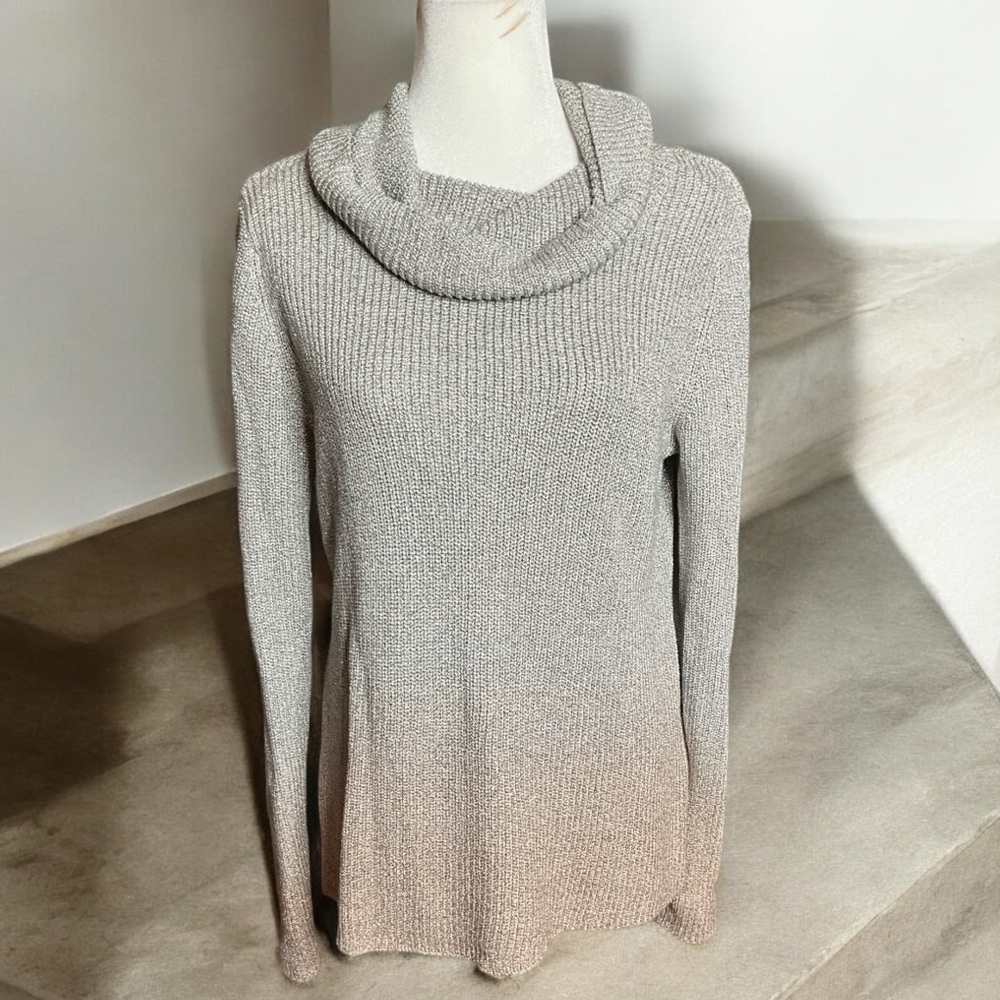 NWOT WHBM brand metallic sweater, size L